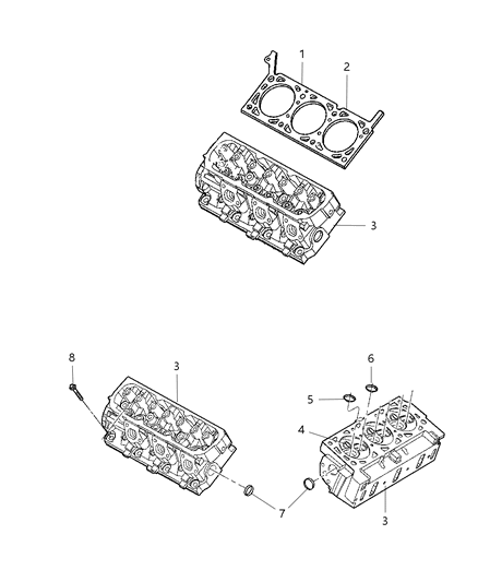 2010 Dodge Grand Caravan Cylinder Head & Cover Diagram 4