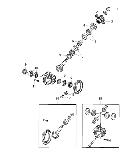 2014 Ram 3500 Pickup Differential Assembly Diagram 3