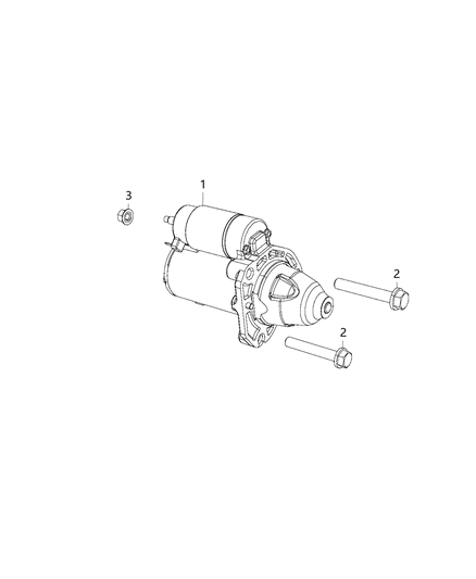 2019 Dodge Durango Starter & Related Parts Diagram 1