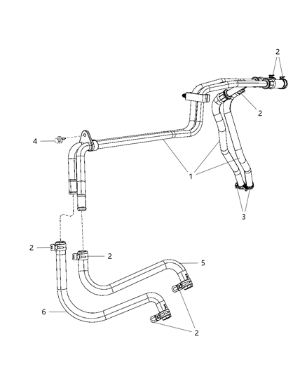 2009 Chrysler Aspen Heater Plumbing Diagram 1