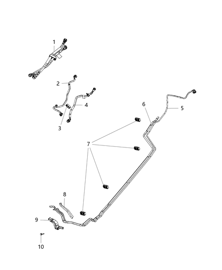 2016 Chrysler 200 Shield-Fuel Line Diagram for 68166781AA