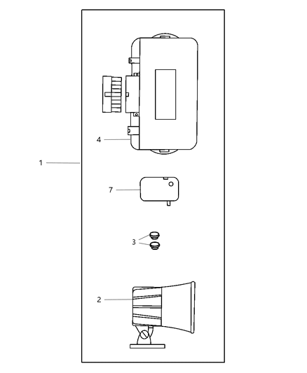 2001 Dodge Caravan Wiring Kit Alarm W/KEYLESS Diagram for 82206638