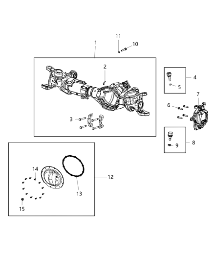 2020 Ram 2500 Axle Housing And Vent, Front Diagram