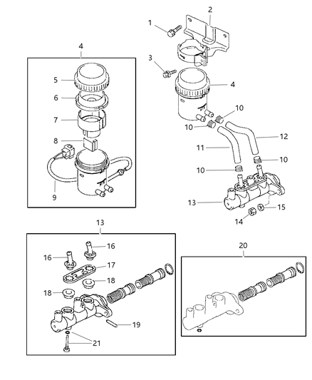 1997 Dodge Avenger Master Cylinder Diagram