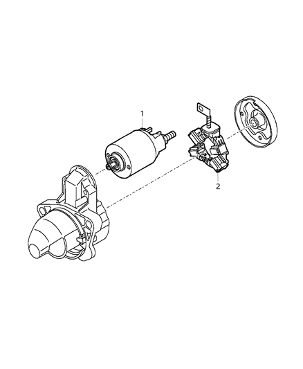 2014 Ram ProMaster 3500 Starter Component Parts Diagram