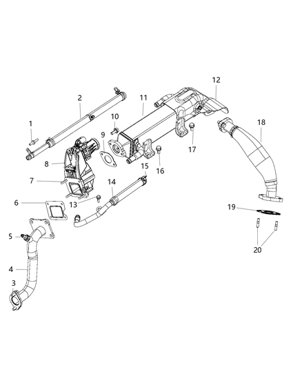 2019 Ram 3500 EGR Cooling Systems Diagram 1