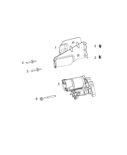 2018 Dodge Challenger Starter & Related Parts Diagram 6