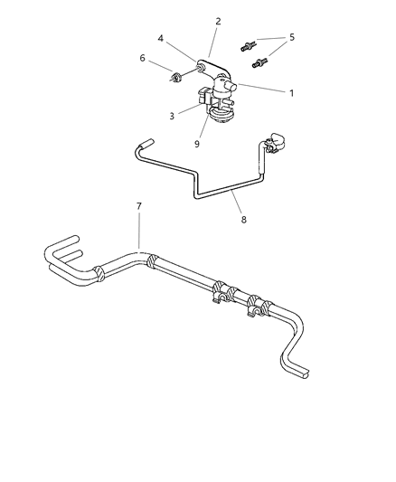 2000 Dodge Durango Harness-Vacuum Diagram for 53032257AA