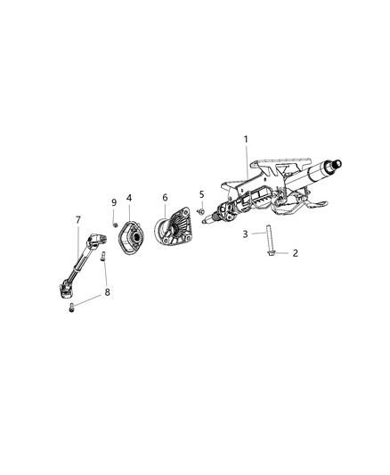 2020 Dodge Durango Bearing-Steering Intermediate Shaft Diagram for 55057324AB