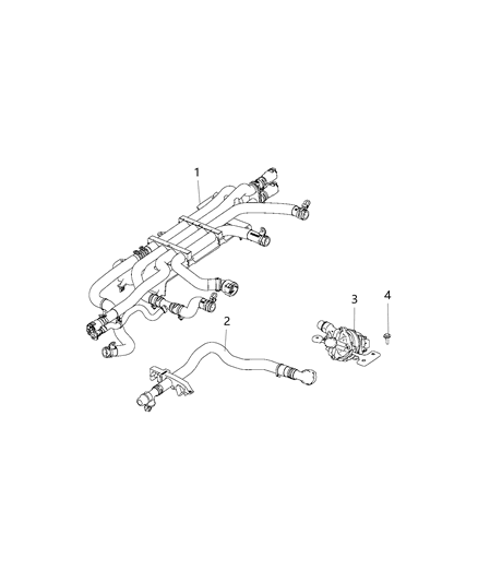 2020 Chrysler Voyager Hose-COOLANT Diagram for 68238374AC