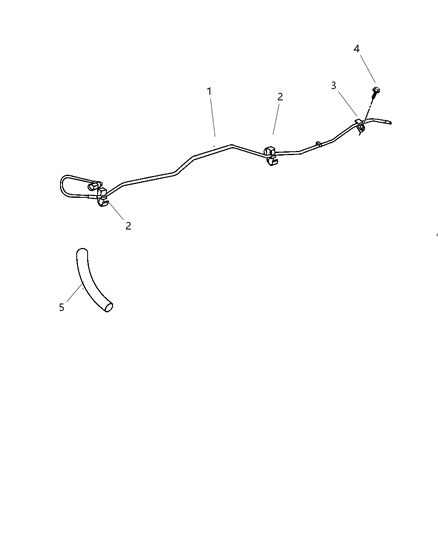 1998 Dodge Durango Fuel Lines, Rear Diagram