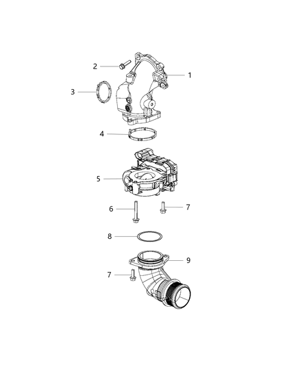 2020 Jeep Wrangler O Ring-Charge Air Cooler Diagram for 6107237AA