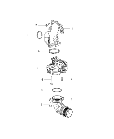 2020 Jeep Wrangler Elbow-Intake Manifold Diagram for 68417948AA