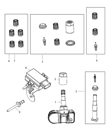 2009 Dodge Nitro Tire Monitoring System Diagram