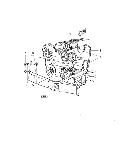 2001 Jeep Grand Cherokee Line-Power Steering Pressure Diagram for 52088452AC