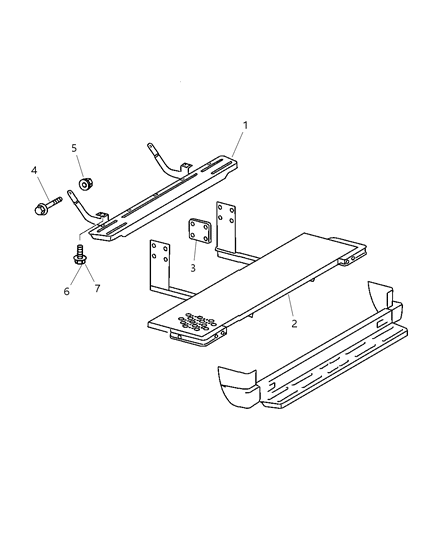 2006 Dodge Sprinter 2500 Plate-Towing Mounting Diagram for 5104056AA