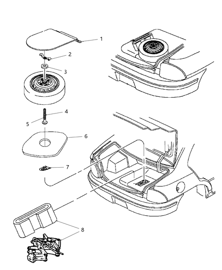 2000 Dodge Neon Jack Diagram for 5008275AA