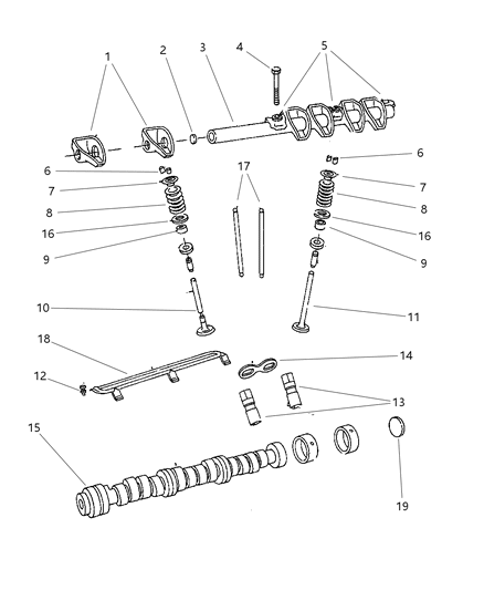 1997 Chrysler LHS Camshaft & Valves Diagram 1