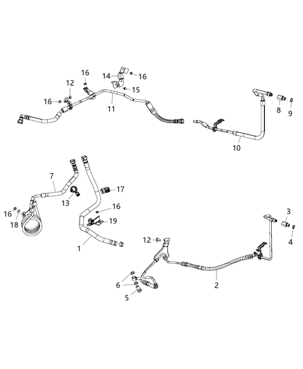 2014 Ram ProMaster 2500 Power Steering Hose Diagram 1