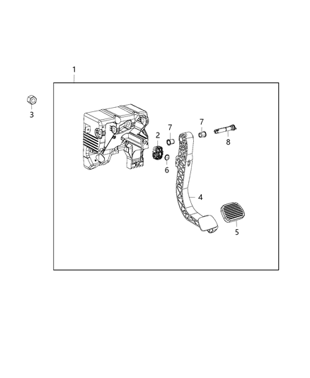 2019 Ram ProMaster 2500 Pedal Assembly Diagram 1