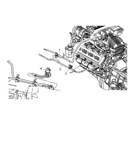 2005 Dodge Ram 1500 Harness-Vapor PURGE Diagram for 52110290AC