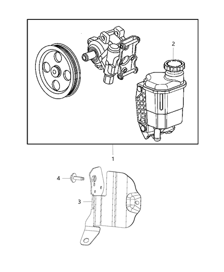 2018 Ram 3500 Pickup Power Steering Pump & Reservoir Diagram 2