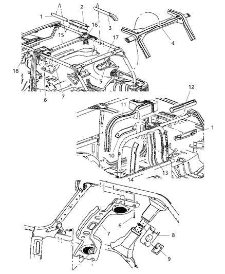 2007 Jeep Wrangler Speaker Diagram for 5081667AB