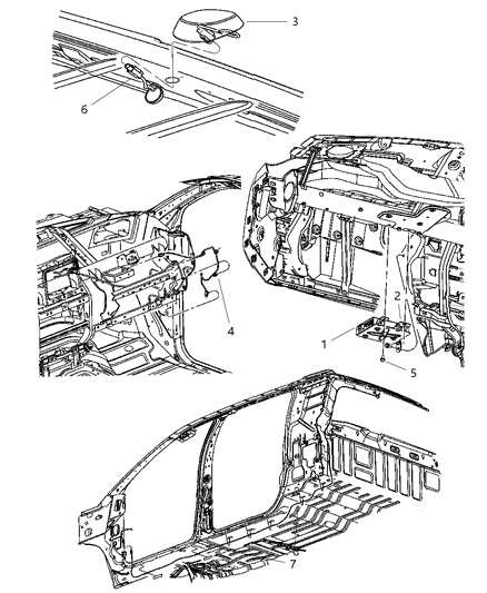 2007 Dodge Ram 3500 Pickup Satellite Radio System Diagram