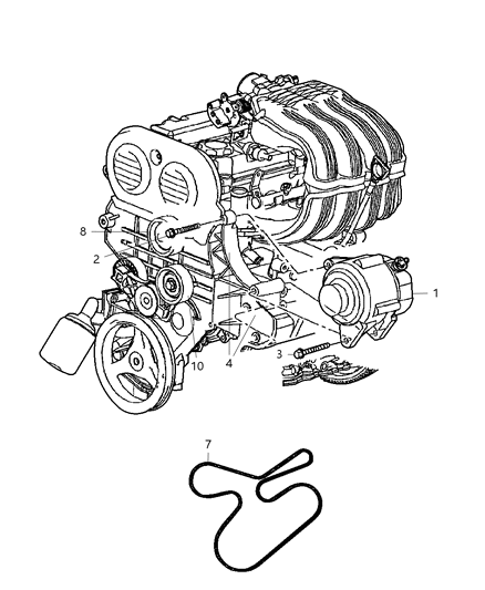 2006 Jeep Wrangler Belt-Accessory Drive Diagram for 4892519AA