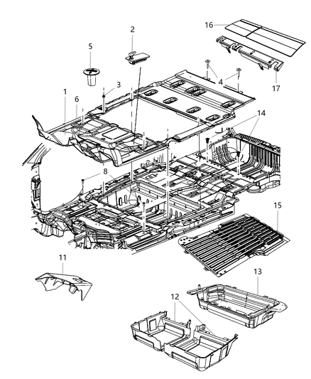2012 Chrysler Town & Country Mat-Floor Diagram for 1ZZ71HL5AA