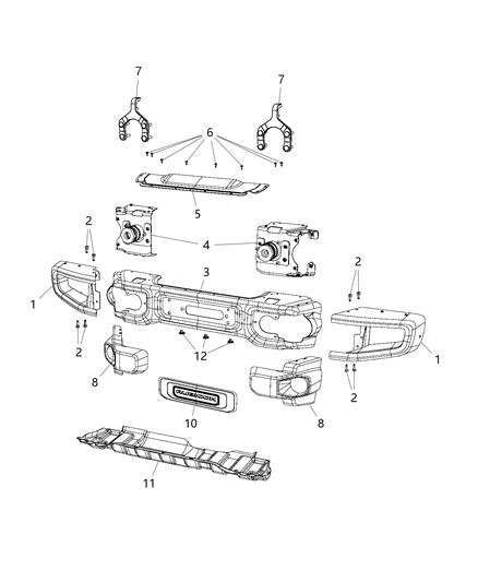 2013 Jeep Wrangler Bracket Diagram for 68192045AB