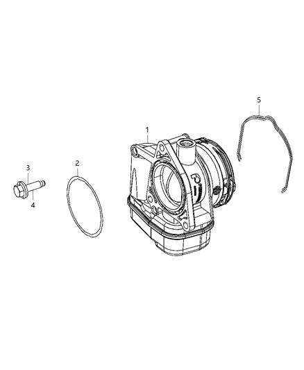 2009 Chrysler Sebring Throttle Body & Related Diagram 1