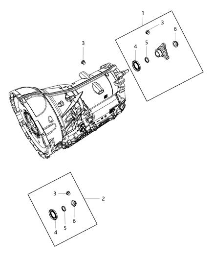 2020 Dodge Charger FLANGE-Output Diagram for 68277342AA