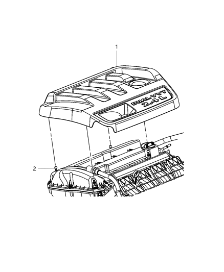 2016 Jeep Patriot Engine Cover & Related Parts Diagram 2