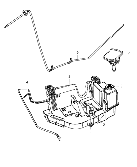 2015 Jeep Wrangler Hose-Windshield Washer Diagram for 68197414AB