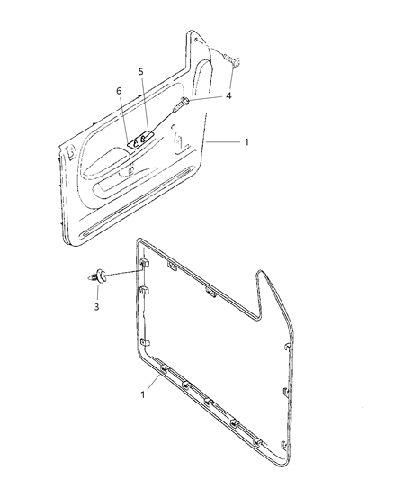 1997 Dodge Ram 1500 Door Trim Panel Diagram