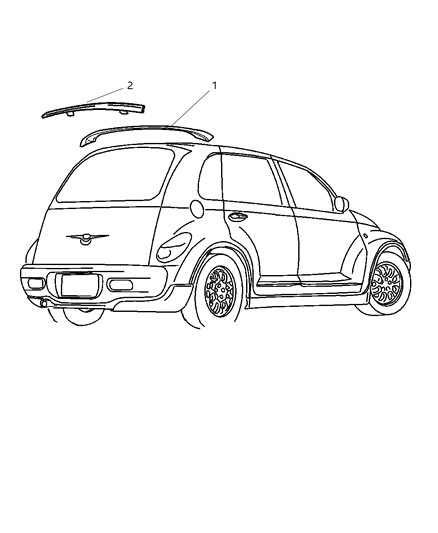 2003 Chrysler PT Cruiser Ground Effects & Spoilers Diagram