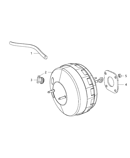 2010 Jeep Commander Booster, Vacuum Power Brake Diagram