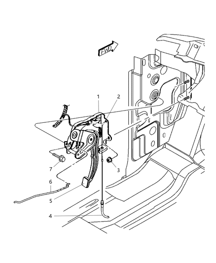 1997 Dodge Dakota Parking Brake Lever Diagram