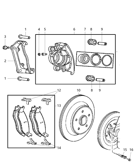 2004 Dodge Durango Rear Brake Rotor Diagram for 2AMV9968AC