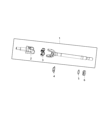 2010 Jeep Wrangler Shaft, Axle Diagram 2