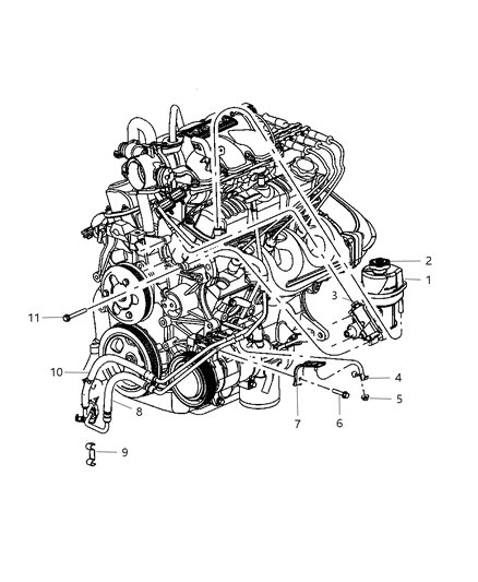 2007 Chrysler Pacifica Hose-Power Steering Return Diagram for 4743806AC