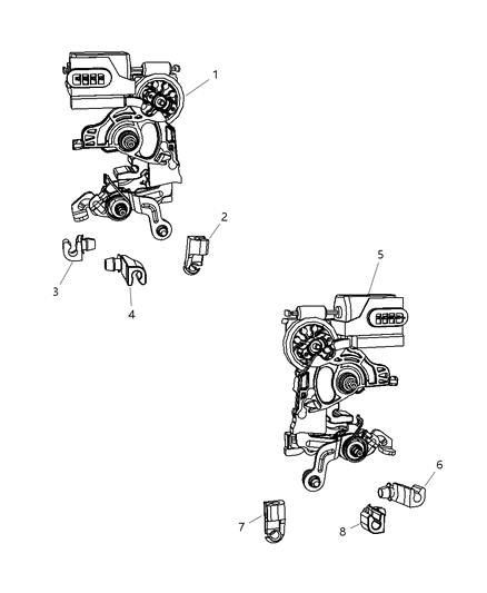 2007 Jeep Wrangler Latch & Clips Diagram 1
