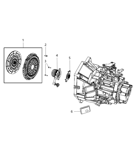 2016 Jeep Renegade Clutch Assembly Diagram 1