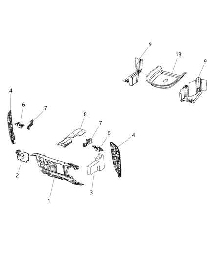 2016 Chrysler 200 SILENCER-Dash Panel Diagram for 68104189AC