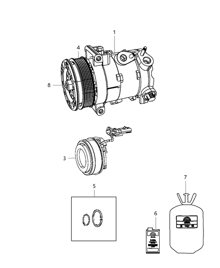 2011 Dodge Avenger A/C Compressor Diagram