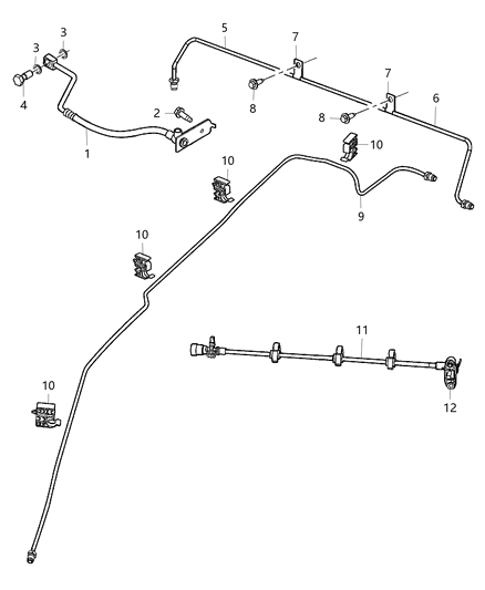 2017 Dodge Viper Brake Tubes, Rear Diagram