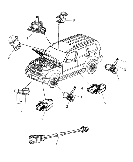 2011 Jeep Liberty Sensors Body Diagram