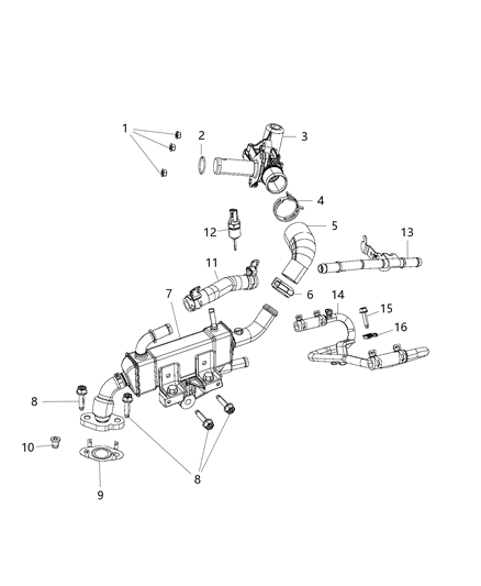 2021 Dodge Durango Valve-EGR Diagram for 5281256AG