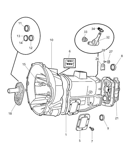 2002 Dodge Ram 3500 Case & Related Parts Diagram 2